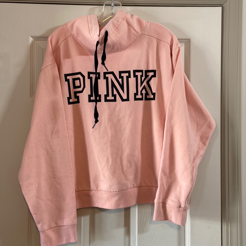 PINK cowl waist length sweatshirt